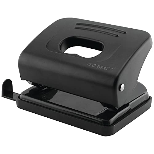 Q-Connect KF01234 Mittlerer Locher - 20 Blatt, schwarz von Q-Connect