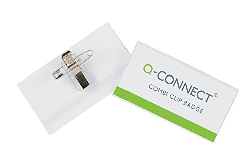 Q-Connect KF01567 Kombi-Ausweisschildhülle 54 x 90 mm 50 Stück von Q-Connect