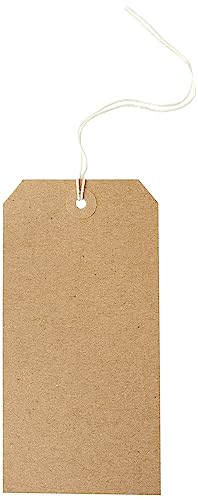 Q-Connect KF01613 Anhänger mit Bändchen 146 x 73mm 1000 Stück gelbbraun von Q-Connect
