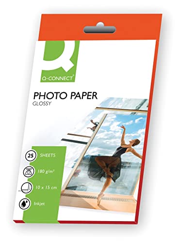 Q-Connect KF01905 Inkjetpapiere Inkjet Fotopapier 10x15 25 Blatt von Q-Connect