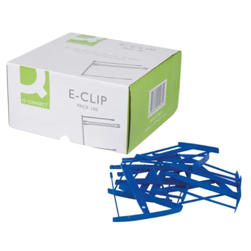 Q-Connect KF02282 E-Clip 100 Stück blau von Q-Connect