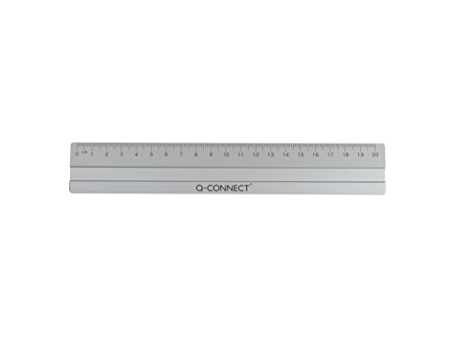 Q-Connect KF03677 Lineal Alu - 20 cm, silber von Q-Connect