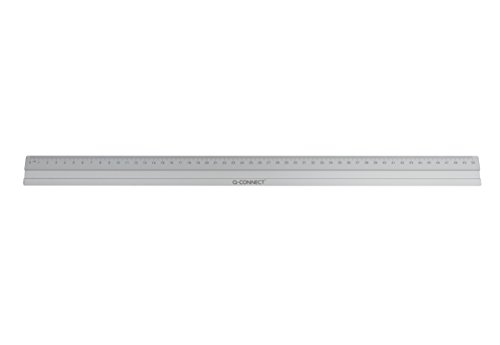 Q-Connect KF03680 Lineal Alu - 50 cm, silber von Q-Connect