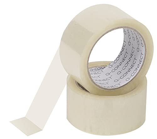 Q-Connect KF17483 - 6er Pack - Verpackungsklebeband 46m Verpackungsband Klebeband Paketklebeband Packband / 48mm x 46m/ Farbe: Transparent / von -10°C bis +60°C von Q-Connect