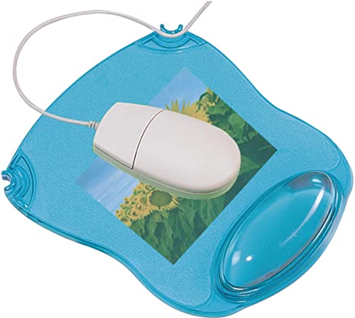 Q-Connect KF20085 Mousepad mit Gelauflage blau/klar von Q-Connect