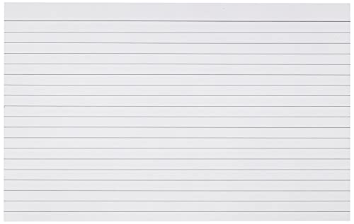 Q Connect Karteikarten, fein liniert, 20,3 x 12,7 cm, Weiß, 100 Stück von Q-Connect