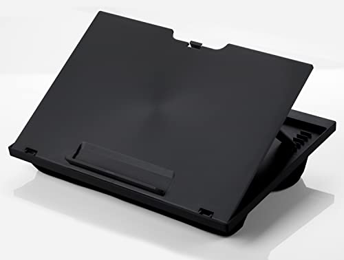 Q-Connect Laptop Ständer/Ergonomischer Laptopständer Notebook MacBook Ständer aus Kunststoff/Schwarz / 37,6 x 28 x 5,8 cm / 0,88 kg von Q-Connect