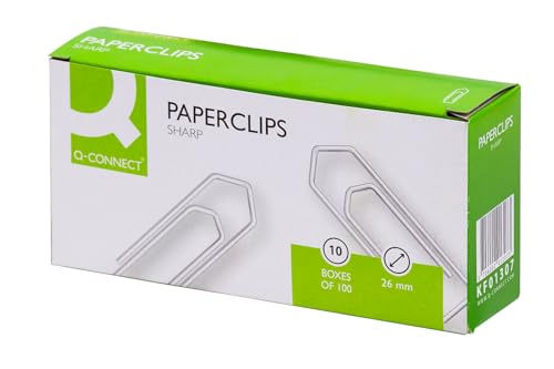 Q-Connect No Tear-Büroklammer, 26 mm kf01307q – 1000 Stück Q-Connect No Tear-Büroklammer, 26 mm kf01307q – 1000 Stück von Q-Connect
