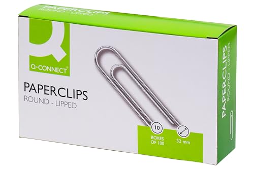 Q-Paperclip 32 mm Lipped Pack of 100 Connect Kf01316Q Pack of 10 von Q-Connect