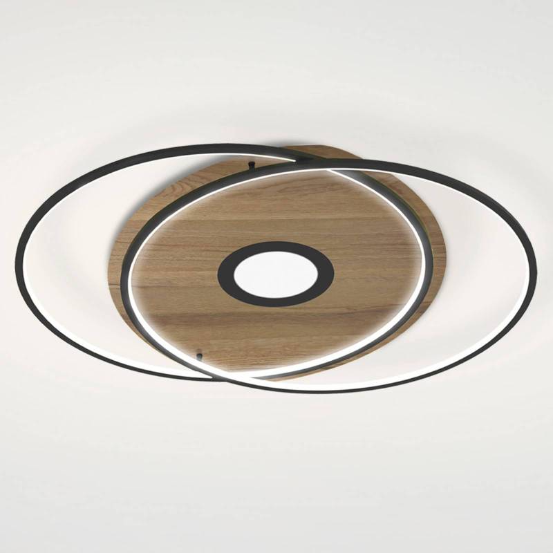 Paul Neuhaus Q-AMIRA LED-Deckenlampe oval, braun von Q-Smart-Home