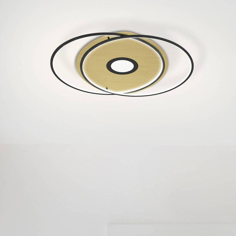 Paul Neuhaus Q-AMIRA LED-Deckenlampe oval, schwarz von Q-Smart-Home