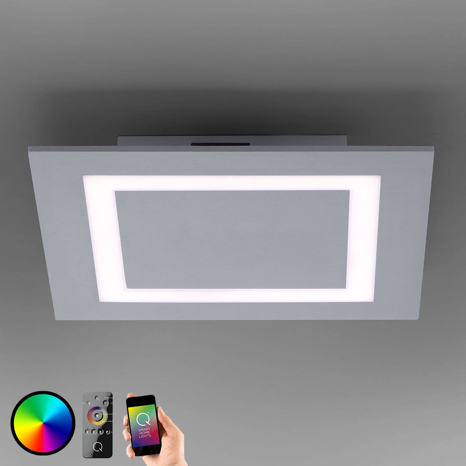 Paul Neuhaus Q-MIRAN LED-Deckenleuchte, 30x30 cm von Q-Smart-Home