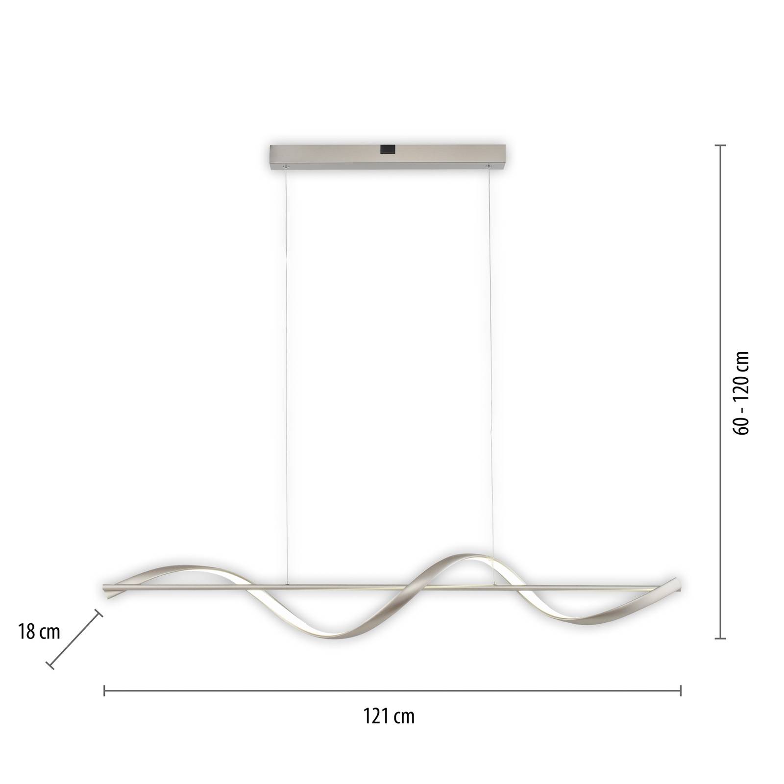 Paul Neuhaus Q-Swing LED-Hängeleuchte, stahl von Q-Smart-Home