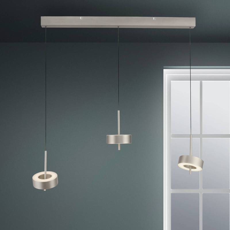 Paul Neuhaus Smart-LED-Hängelampe Q-Rotate, aluminium 3-flg. von Q-Smart-Home