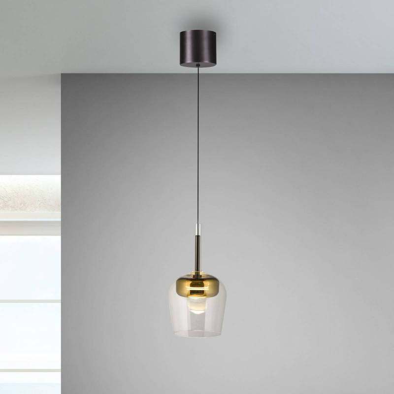 Paul Neuhaus Smart-LED-Hängeleuchte Q-Kon goldfarben Ø 21 cm von Q-Smart-Home