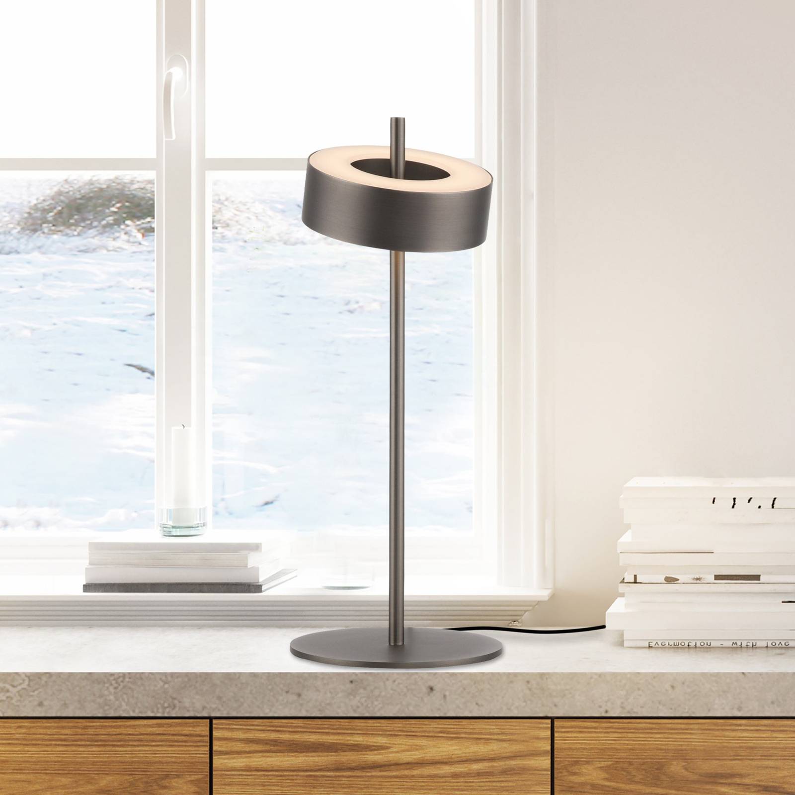 Paul Neuhaus Smart-LED-Tischlampe Q-Rotate dunkelbraun 40 cm Paul Neuhaus Smart-LED-Tischlampe Q-Rotate dunkelbraun 40 cm von Q-Smart-Home