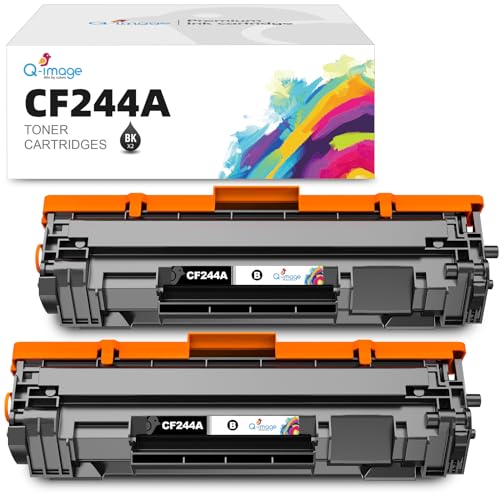 Q-image 44A CF244A Toner Schwarz für HP 44A CF244A Kompatible für HP Laserjet Pro MFP M28w Toner für HP Laserjet Pro M15w Toner M15a MFP M28a (Schwarz, 2er-Pack) von Q-image