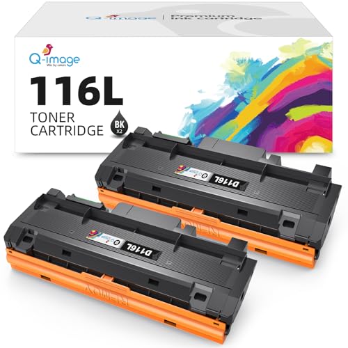 Q-image MLT-D116L Toner Kompatibel für Samsung DLL6L MLT-D116L Toner für Xpress SL M2835DW M2675FN M2885FW M2825ND M2625D M2875FD M2875FW M2825DW M2675 M2825 M2875 M2885 (Schwarz, 2er-Pack) von Q-image