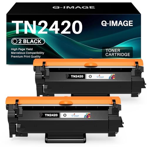 Q-image TN2420 TN-2420 Toner Kompatibel für Brother MFC L2710DW MFC-L2710DW HL-L2350DW MFC-L2710DN HL-2310D DCP-L2530DW MFC-L2730DW MFC-L2750DW DCP-L2510D TN 2420 TN-2410 (2 Schwarz) von Q-image