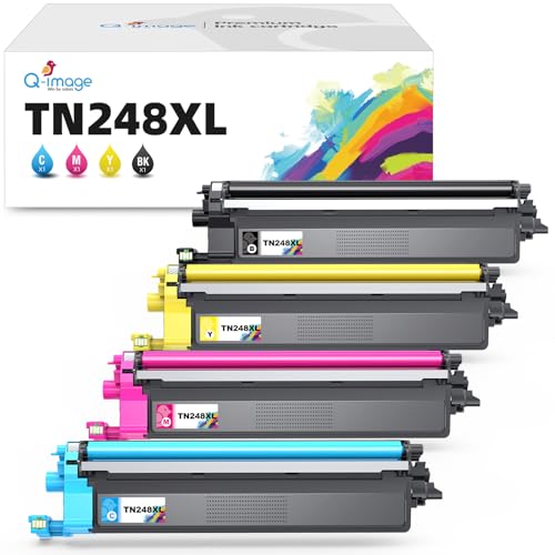 Q-image TN248XL Toner Kompatibel für Brother TN-248XL TN248 TN 248BK TN-248CYM für Brother MFC-L3760CDW DCP-L3520CDWE DCP-L3520CDW DCP-L3560CDW MFC-L8390CDW MFC-L3740CDWE MFC-L3740CDW(4 Pack) von Q-image