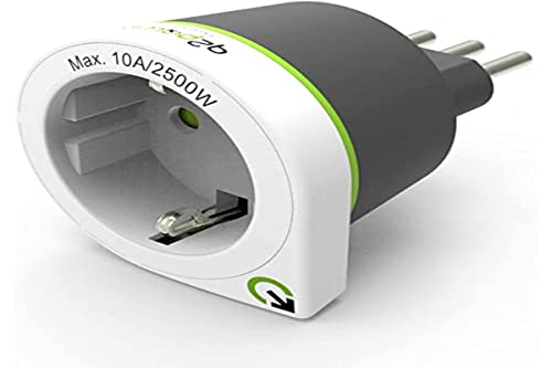 Q2 Power | Europe to Italy | Universal-Reiseadapter mit Erdungsstecker | Kid Safe Stoßschutz | Spannung und Leistung 100V-1500W / 125V-1875W Q2 Power | Europe to Italy | Universal-Reiseadapter mit Erdungsstecker | Kid Safe Stoßschutz | Spannung und Leistung 100V-1500W / 125V-1875W von Q2 Power