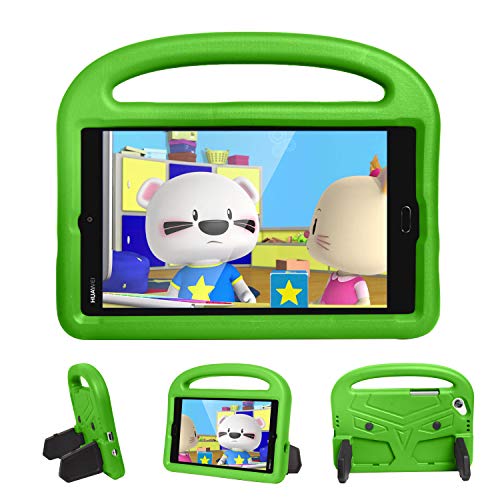 Kinder Schutzhülle für Huawei MediaPad T3 8.0 / T8 8.0 Zoll (20,3 cm), langlebig, aus EVA-Schaumstoff, für Kinder, Proof Tragegriff, stoßfest, Schutzhülle für Huawei MediaPad T8 8.0 (grün) von QANG