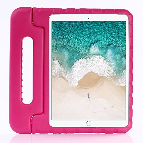 QANG iPad 10.2 2020 Schutzhülle – EVA-Ständer für Kinder, stoßfest, mit umwandelbarem Griff für Tablet iPad 10.2 2020 (Rosa/Rot) von QANG