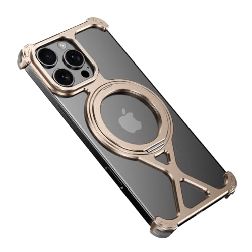 QANXGOG Minimalistische Schutzhülle für iPhone 14 Pro Max/14 Pro, um 360° drehbar, Ständer, Aluminium, Metall, rahmenloses Design, Stoßschutz, stoßfest, Desert Titan, 14 Pro Max QANXGOG Minimalistische Schutzhülle für iPhone 14 Pro Max/14 Pro, um 360° drehbar, Ständer, Aluminium, Metall, rahmenloses Design, Stoßschutz, stoßfest, Desert Titan, 14 Pro Max von QANXGOG