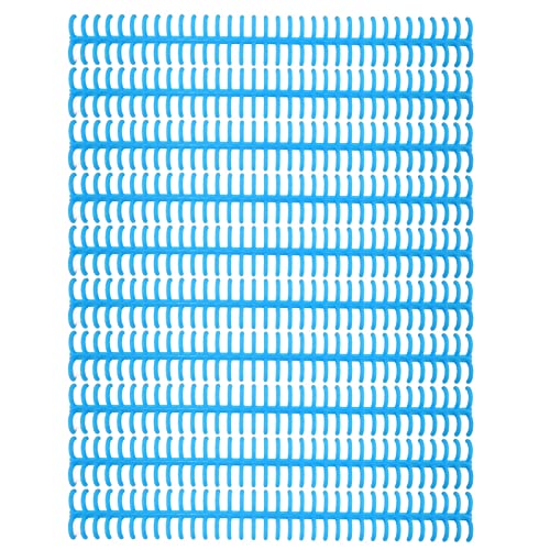 QANYEGN 10 Stück 34-Loch-Binderücken, Kunststoff-Binderücken, Kunststoff-Loseblattringe, abnehmbare Bindeschlaufe, 12 mm Durchmesser (Blau) von QANYEGN