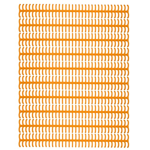 QANYEGN 10 Stück 34-Loch-Binderücken, Kunststoff-Binderücken, Kunststoff-Loseblattringe, abnehmbare Bindeschlaufe, 12 mm Durchmesser (Orange) von QANYEGN