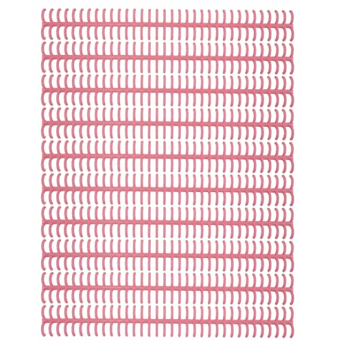 QANYEGN 10 Stück 34-Loch-Binderücken, Kunststoff-Binderücken, Kunststoff-Loseblattringe, abnehmbare Bindeschlaufe, 12 mm Durchmesser (Rosa) von QANYEGN