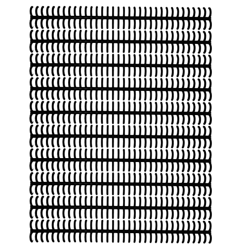 QANYEGN 10 Stück 34-Loch-Binderücken, Kunststoff-Binderücken, Kunststoff-Loseblattringe, abnehmbare Bindeschlaufe, 12 mm Durchmesser (Schwarz) von QANYEGN