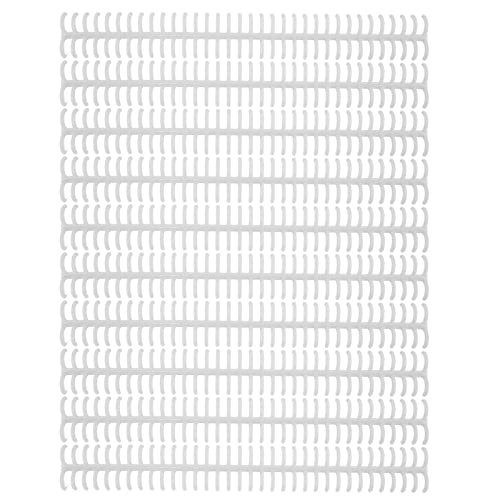 QANYEGN 10 Stück 34-Loch-Binderücken, Kunststoff-Binderücken, Kunststoff-Loseblattringe, abnehmbare Bindeschlaufe, 12 mm Durchmesser (Weiß) von QANYEGN