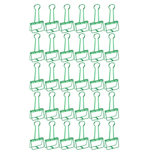 QANYEGN Metalldrahtklammern, Metallhoch -Out -Langschwanzdrahtbindemittel Clips, Bindemittel Papierklemmen zum Organisieren von Zertifikaten, Halten von Tickets (Grün) von QANYEGN
