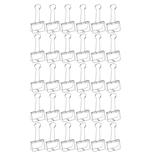 QANYEGN Metalldrahtklammern, Metallhoch -Out -Langschwanzdrahtbindemittel Clips, Bindemittel Papierklemmen zum Organisieren von Zertifikaten, Halten von Tickets (Silber) von QANYEGN
