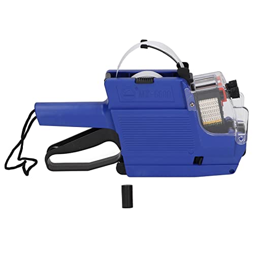 QanyEGN -Preisbezeichnungs Applikator, Preisetikettmarker 10 -Ziffer, 2 Line -Label -Marker für Büros und Einzelhandelsgeschäfte (Blau) von QANYEGN