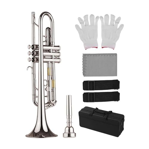 Anfänger Professionelles Standard-Bb-Trompete Blechblasinstrument Musikinstrument Trompete von QASKLBN