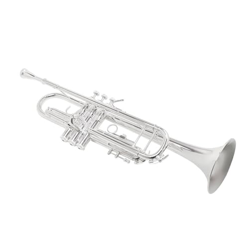 B-Trompete Instrument für Anfänger geeignet versilbert Musikinstrument Trompete B-Trompete Instrument für Anfänger geeignet versilbert Musikinstrument Trompete von QASKLBN