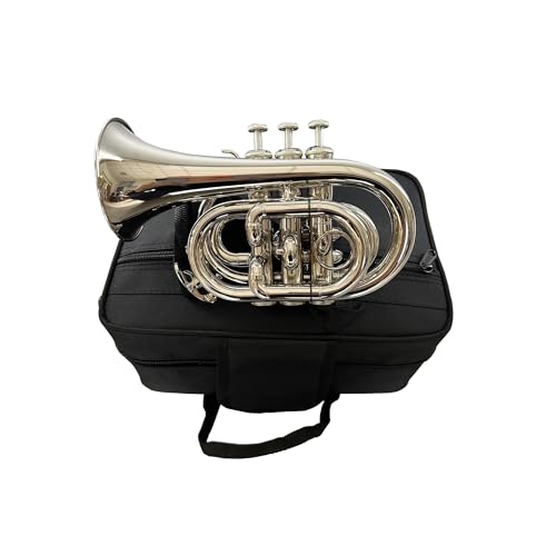 Mini-Trompete Bb-Ton Messing-Musikinstrument Musikinstrument Trompete Mini-Trompete Bb-Ton Messing-Musikinstrument Musikinstrument Trompete von QASKLBN