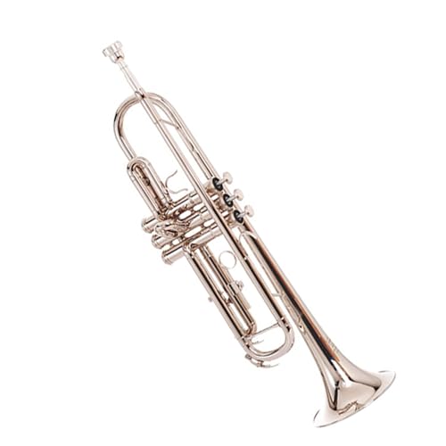 Professionelles Musikinstrument für Erwachsene und Anfänger B-Trompete aus Neusilber Musikinstrument Trompete von QASKLBN