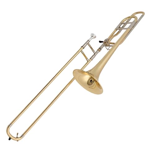 Professionelles goldfarben lackiertes Tenor-B-Posaune-Blechblasinstrument Professionelle Posaune von QASKLBN