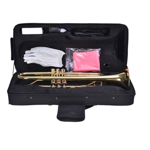 QASKLBN B-Dur professionelles Performance-Trompeteninstrument für Anfänger Musikinstrument Trompete von QASKLBN
