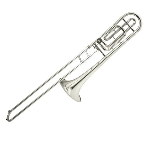 QASKLBN Slide Tone Bb F Tenorposaune vernickelt Professionelle Posaune von QASKLBN