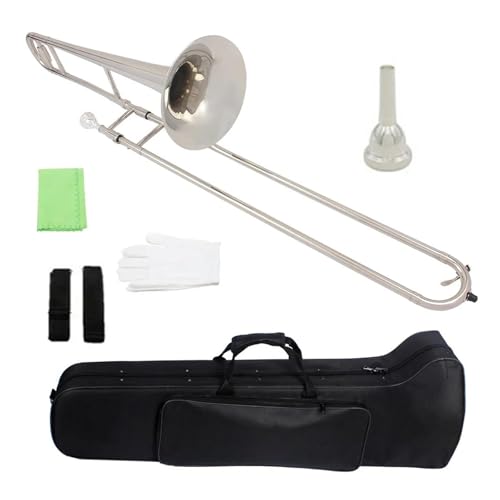 Silberne Altposaune Bb Messing Professionelles Instrument Professionelle Posaune von QASKLBN