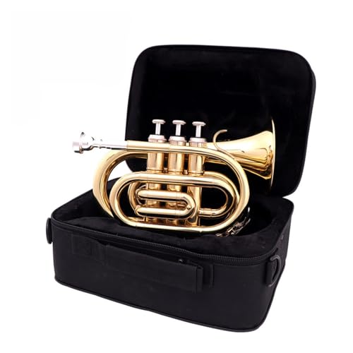 Tragbares B-Trommel-Mini-Kornett-Blechblas-Musikinstrument Musikinstrument Trompete von QASKLBN