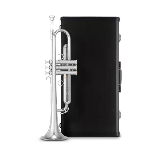 Trompete Instrument B Flat versilbert Anfänger professionelle Leistung Musikinstrument Trompete von QASKLBN