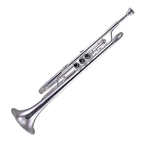 Versilberte Trompete B-Dur-Instrument für professionelle Leistung Musikinstrument Trompete von QASKLBN