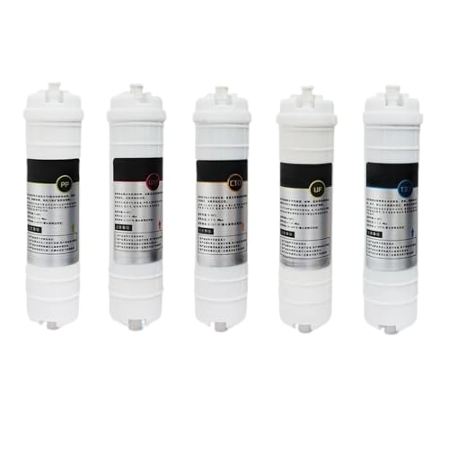 5 STÜCKE 10 ZOLL 5 MIKRON PPF/UDF/CTO/UF/T33 WASSERFILTERPATRONE Patrone Wasserfilter Filterpatrone Aquarium UMKEHROSMOSE Einfache Installation(PP+UDF+CTO+UF+T33) von JUTTVF