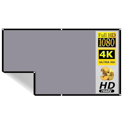 50 Zoll 3:4/16:9/16:10 Tragbare Projektionsleinwand mit hoher Helligkeit, Anti-Licht-Projektorvorhang, reflektierendes Metallgewebe mit schwarzem Rand und Ösen mit Haken for Home, Backyard, Theatre, N 50 Zoll 3:4/16:9/16:10 Tragbare Projektionsleinwand mit hoher Helligkeit, Anti-Licht-Projektorvorhang, reflektierendes Metallgewebe mit schwarzem Rand und Ösen mit Haken for Home, Backyard, Theatre, N von QASVOU