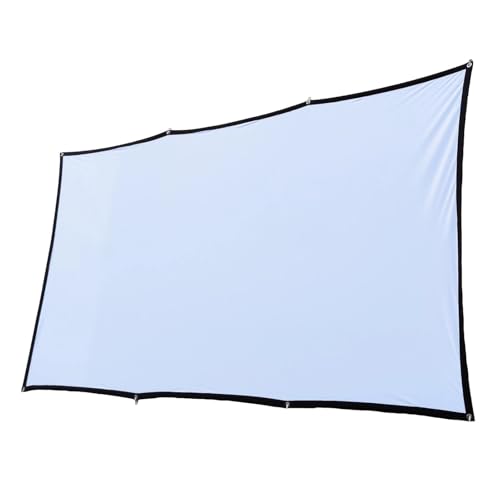 60-150 Zoll 16:9 Tragbarer, knitterfreier, Leichter Projektorbildschirm for den Heim- und Außenbereich, Projektionsvorhangstoff for Home, Backyard, Theatre, Nights(72 inch) von QASVOU